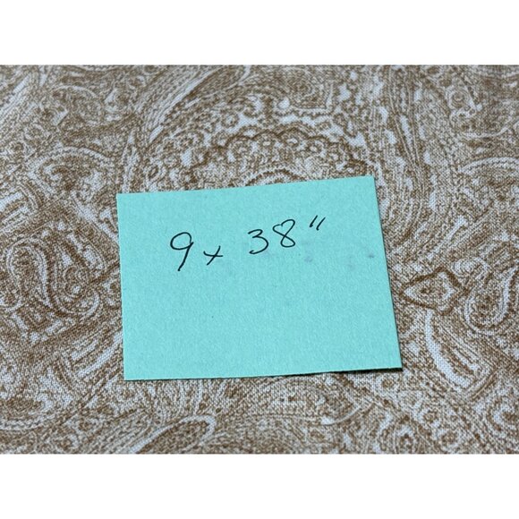 Paisley Pattern Beige & White Fabric 9x38" Cotton Material For Crafting Sewing U - Picture 5 of 6